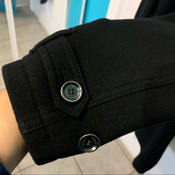 Black Burberry Brit Rushworth belted wool blend trench coat - Picture 4 of 11